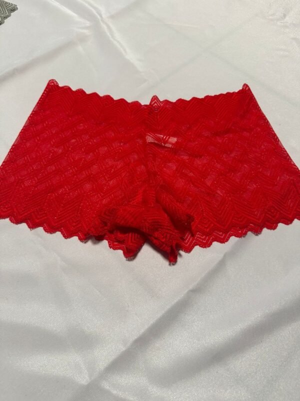 Shorty de Encaje con Diseño Chevron