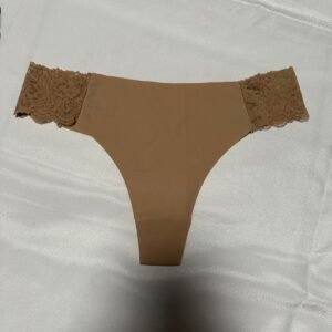 Hilo de Microfibra Sin Costuras con Borde de Encaje Floral